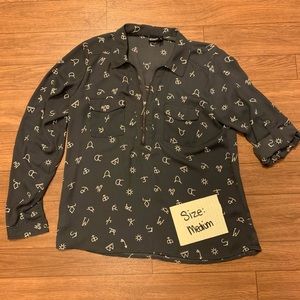 Cruel Girl Zip-Front Blouse